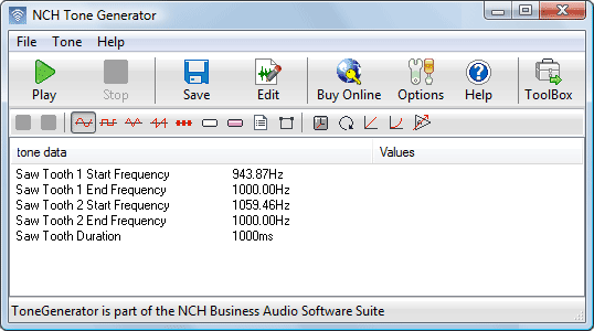 Tone Generator Screenshot